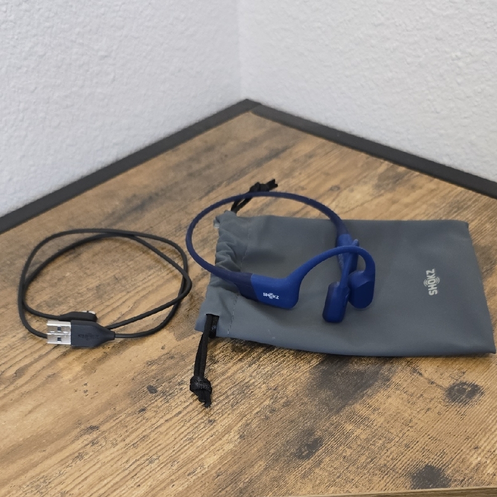 Shokz Blue Open-Run Wireless Headphones